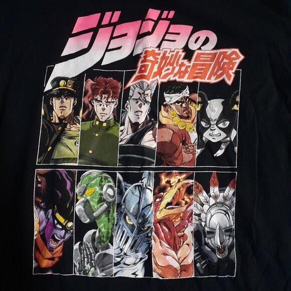Jojo’s Bizarre Adventure Stardust Crusaders Black Anime T-Shirt Size L %100 Cott - Picture 2 of 9